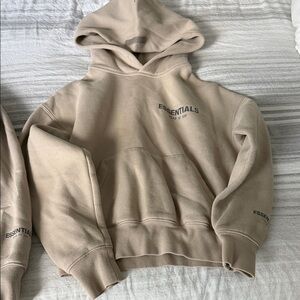 Essentials Boys Beige Hoodie Sweater